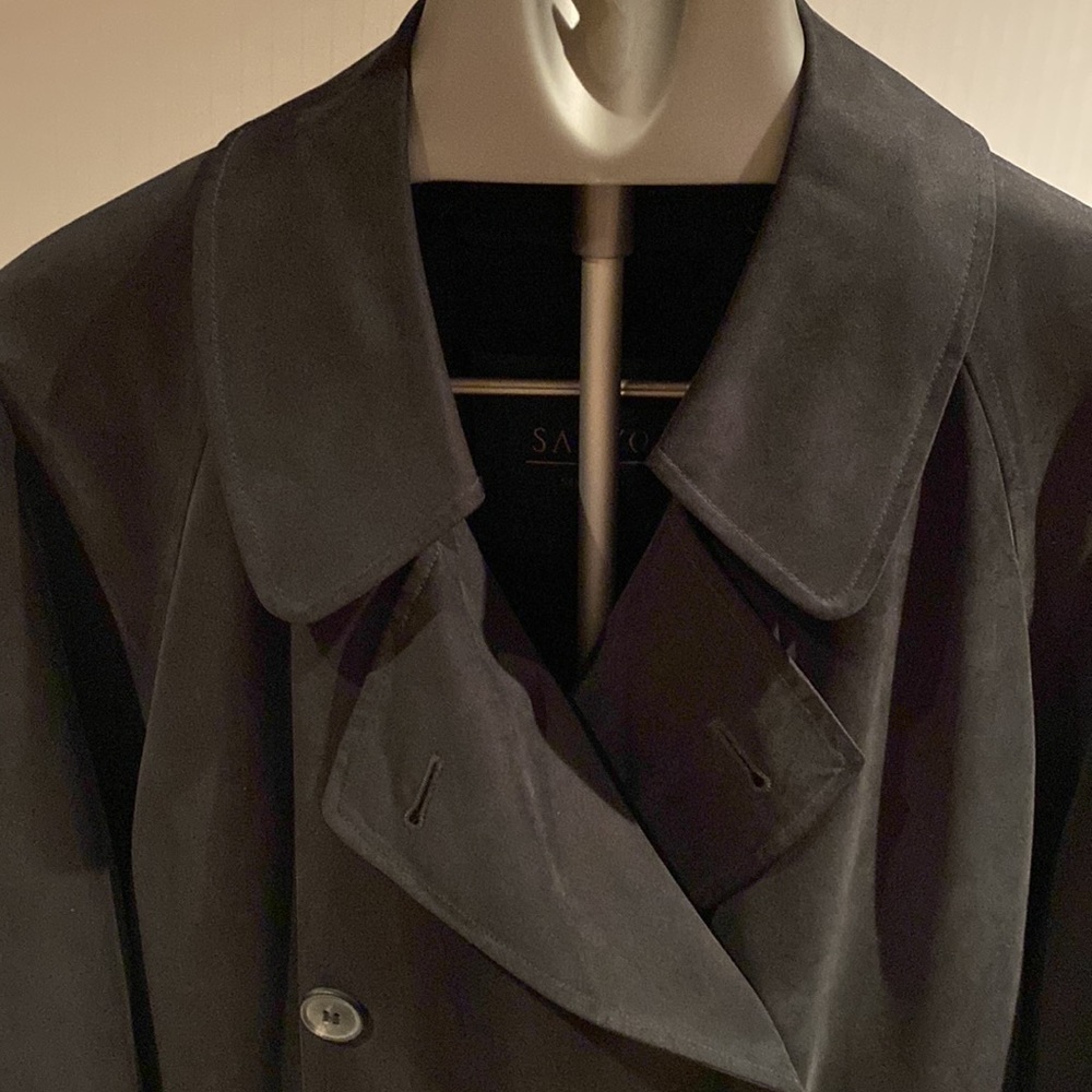 Sanyo New York Full length Men’s Trench Coat  Sz 44R - Picture 2 of 12